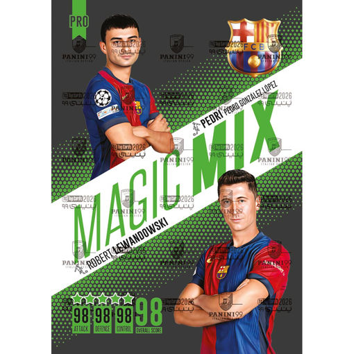 کارت روبرت لواندوفسکی و پدری پنینی 99 سری پرو مجیک میکس 2026