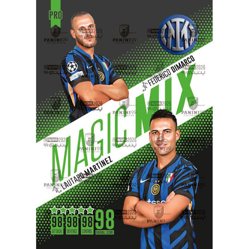 کارت فدریکو دی مارکو و لائوتارو مارتینز پنینی 99 سری پرو مجیک میکس 2026