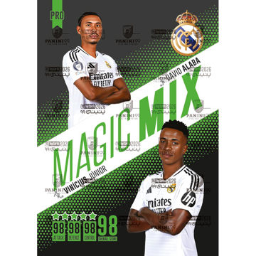 تصویر  کارت وینیسیوس جونیور و داوید آلابا پنینی 99 سری پرو مجیک میکس 2026