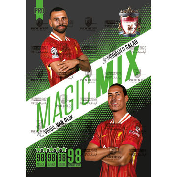 تصویر  کارت محمد صلاح و ویرجیل فن دایک پنینی 99 سری پرو مجیک میکس 2026