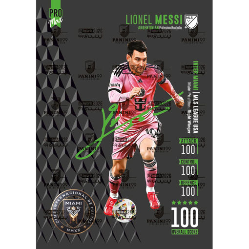 کارت لیونل مسی پنینی 99 سری  پرومکس 100 امضا شده 2026