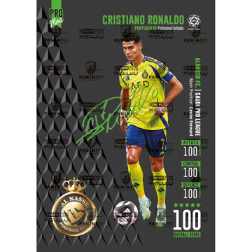 تصویر  کارت کریستیانو رونالدو پنینی 99 سری پرومکس 100 امضا شده 2026