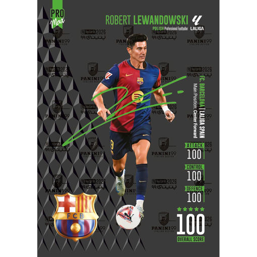 کارت روبرت لواندوفسکی پنینی 99 سری پرومکس 100 امضا شده 2026