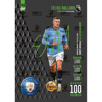 تصویر  کارت ارلینگ هالند پنینی 99 سری پرومکس 100 امضا شده 2026